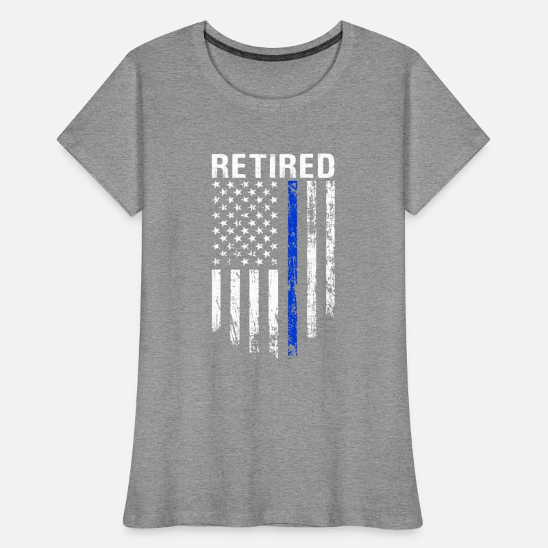 Retired Police Cop Thing Blue Line Support
