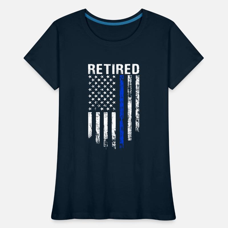 Retired Police Cop Thing Blue Line Support