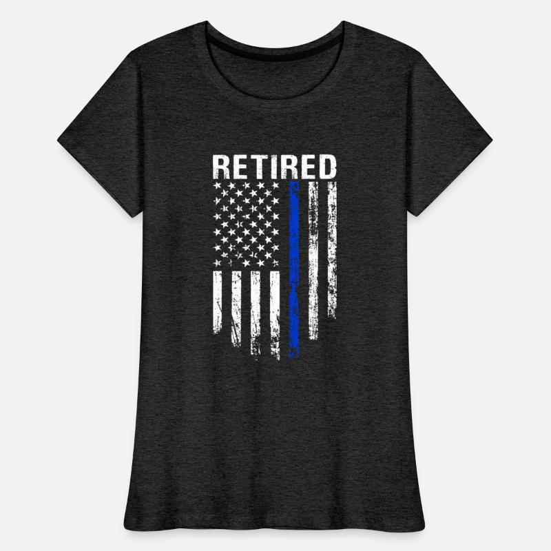 Retired Police Cop Thing Blue Line Support