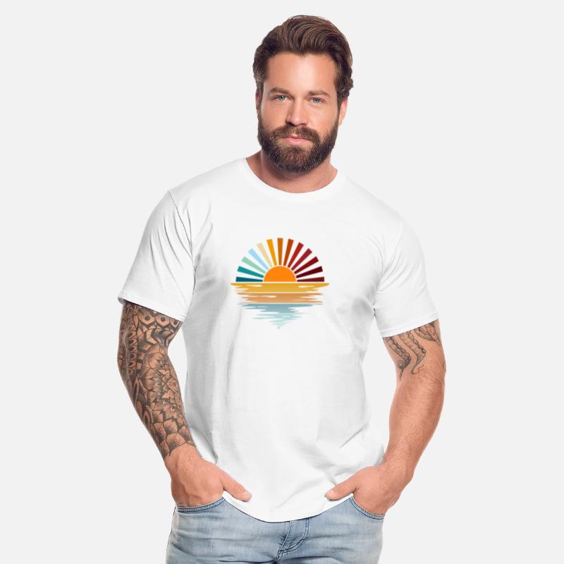 Retro Sunset Rays Wavy