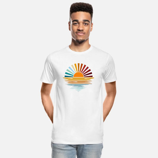 Retro Sunset Rays Wavy