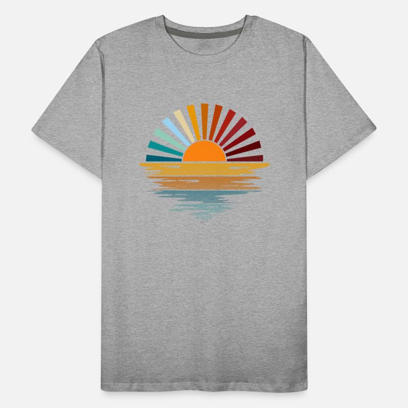 Retro Sunset Rays Wavy