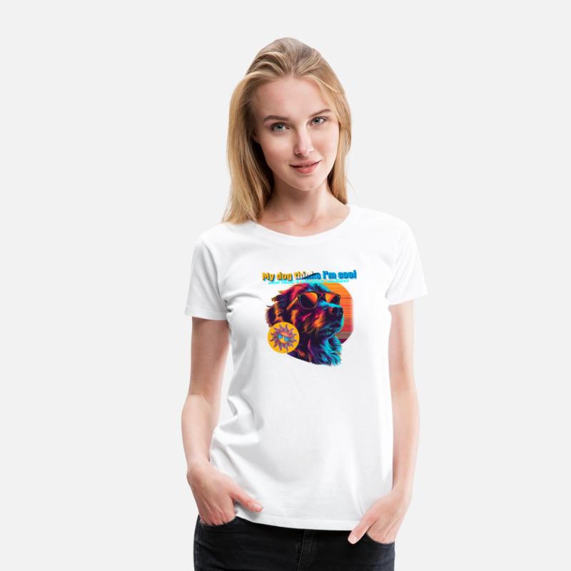 retro t shirt design maker featuring cool dog