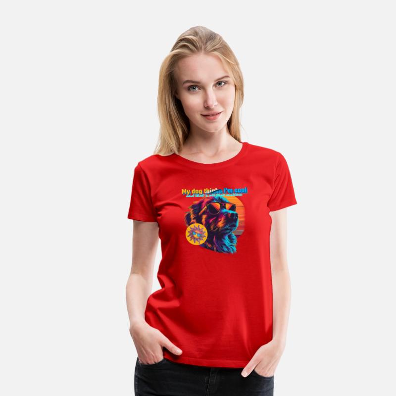 retro t shirt design maker featuring cool dog