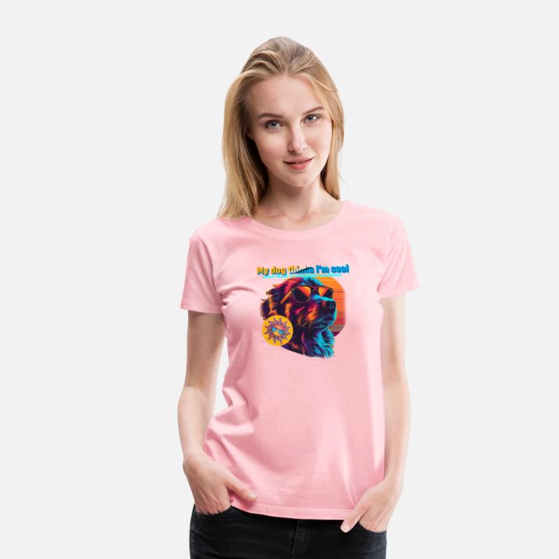 retro t shirt design maker featuring cool dog