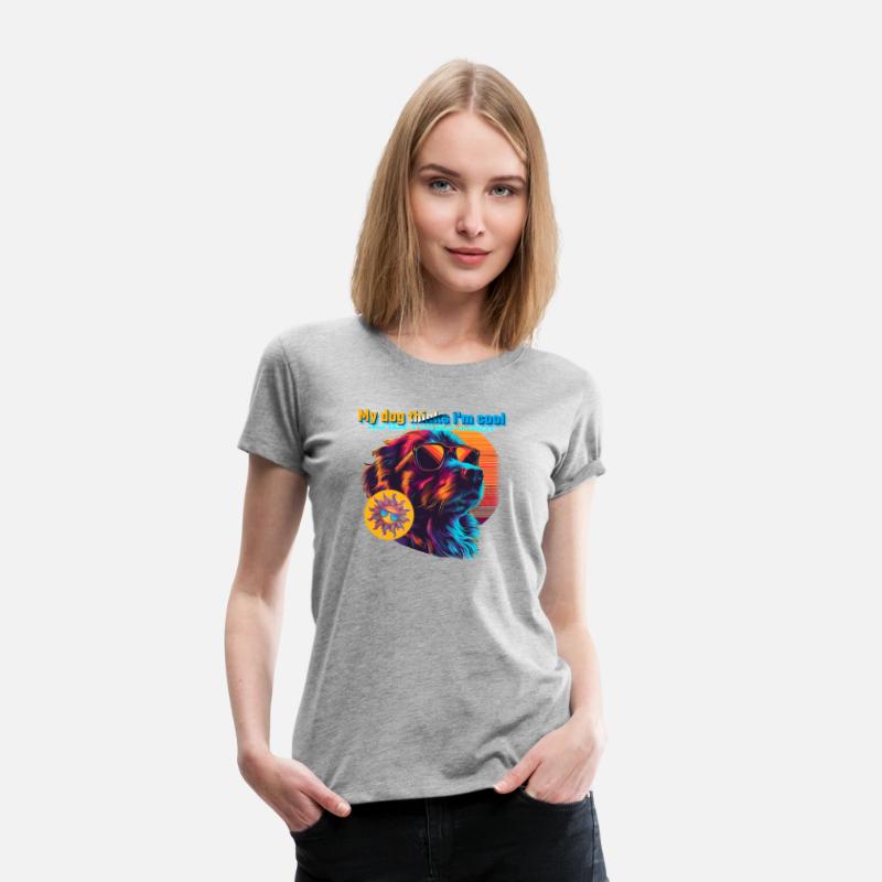 retro t shirt design maker featuring cool dog