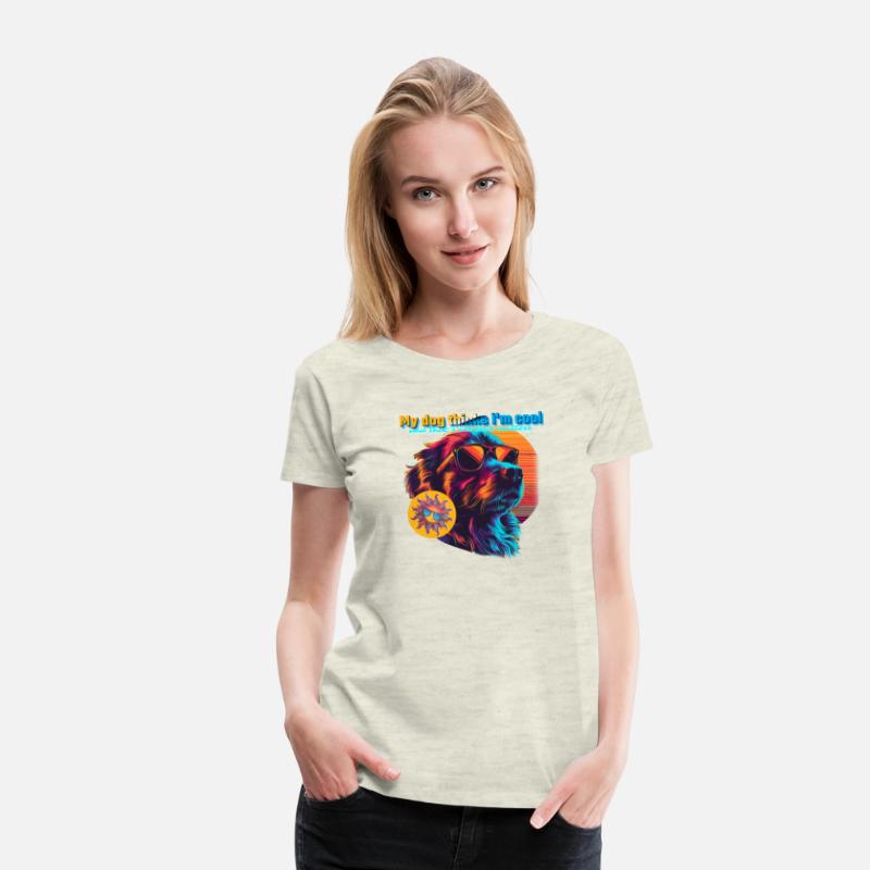 retro t shirt design maker featuring cool dog