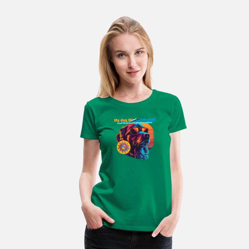 retro t shirt design maker featuring cool dog