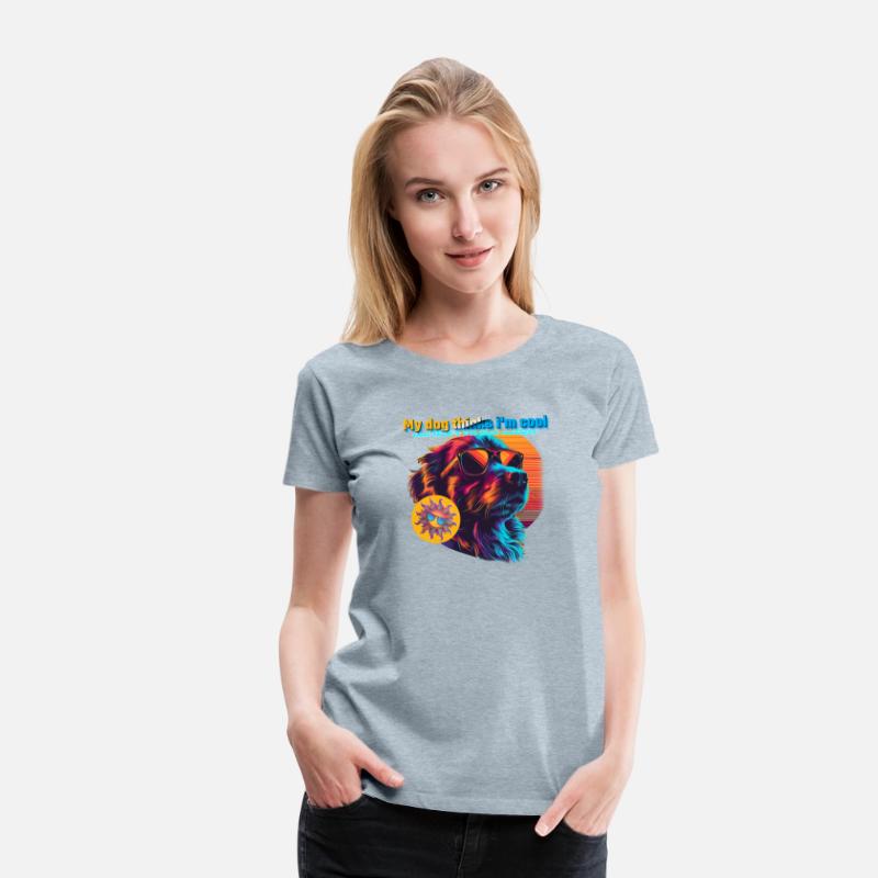 retro t shirt design maker featuring cool dog