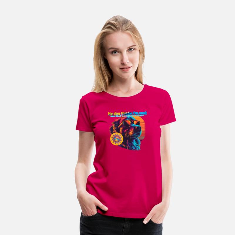retro t shirt design maker featuring cool dog