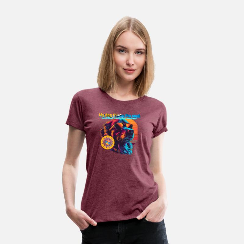 retro t shirt design maker featuring cool dog