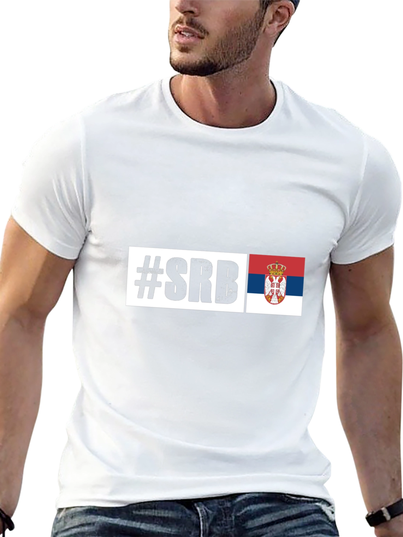 Serbia Pride Black T-Shirt #SRB Flag