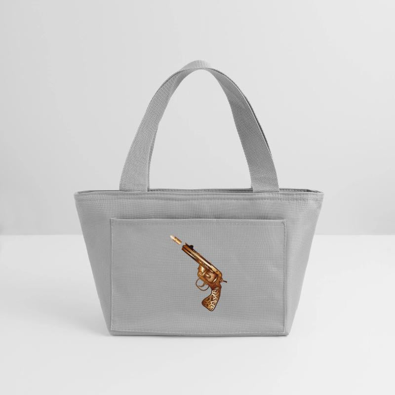 richly decorated steampunk revolver with cartridge