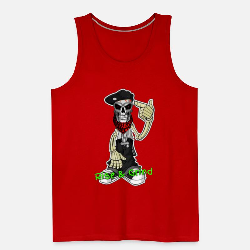 RISE AND GRIND SKELETON MAN LOGO DESIGNED BY CON