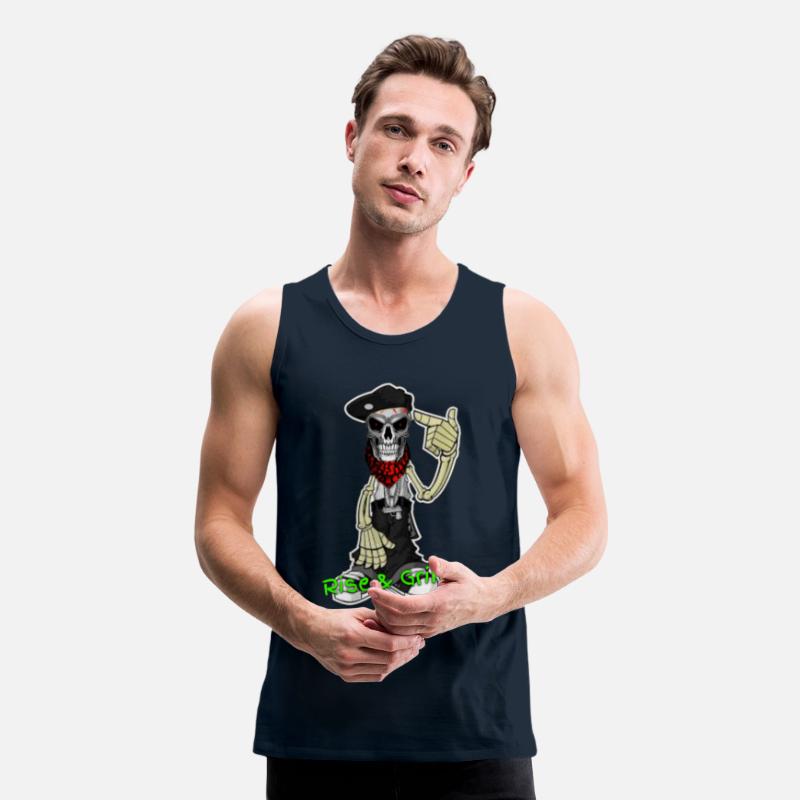 RISE AND GRIND SKELETON MAN LOGO DESIGNED BY CON