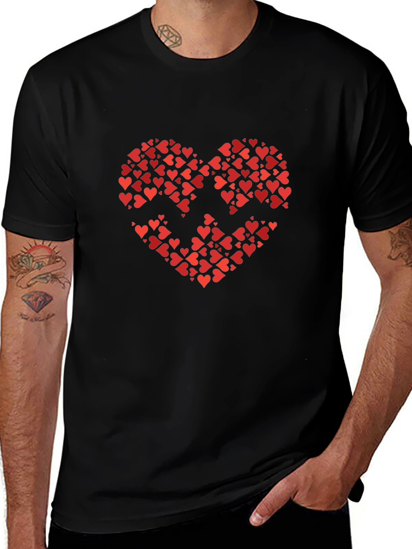 Heart of Hearts Black T-Shirt