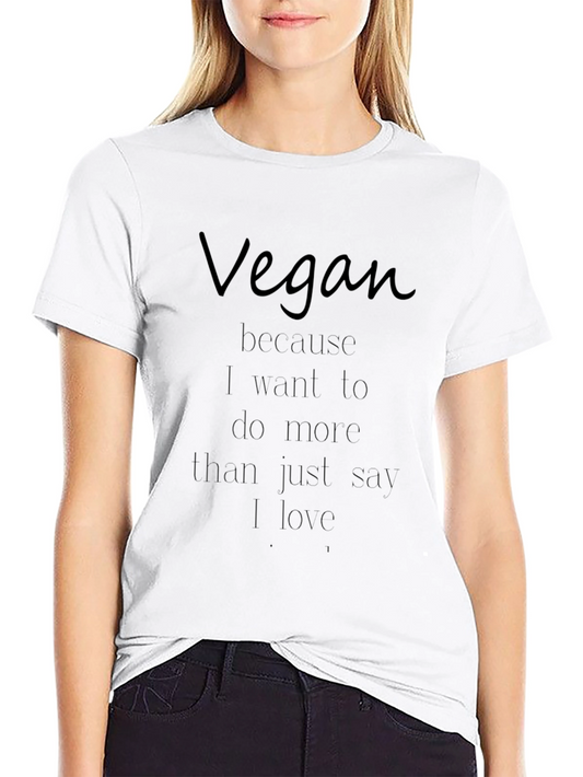 Vegan Love Black T-Shirt - Soft & Stylish