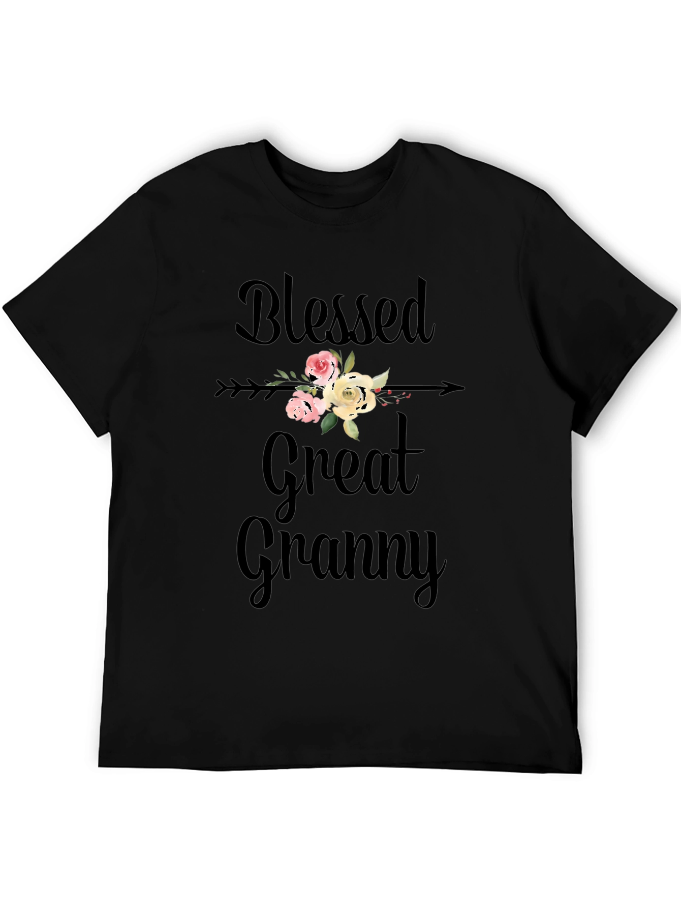 Blessed Great Granny Floral T-Shirt