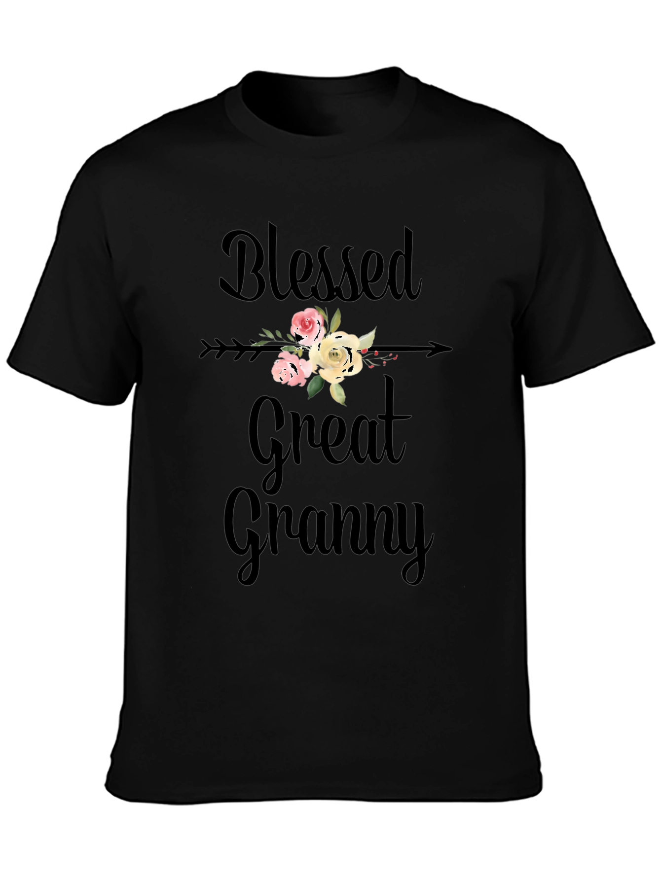 Blessed Great Granny Floral T-Shirt