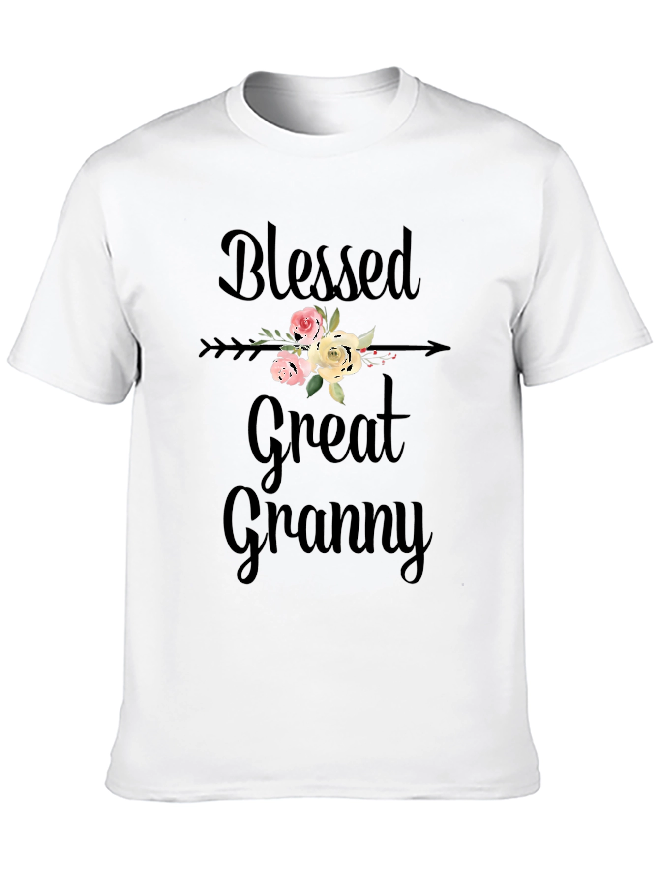 Blessed Great Granny Floral T-Shirt