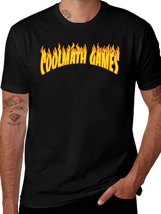 Coolmath Games Flame Logo Black T-Shirt