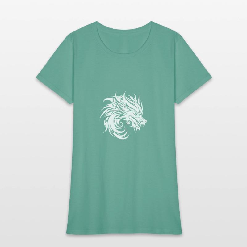 Roaring Chinese Dragon In Tattoo Style