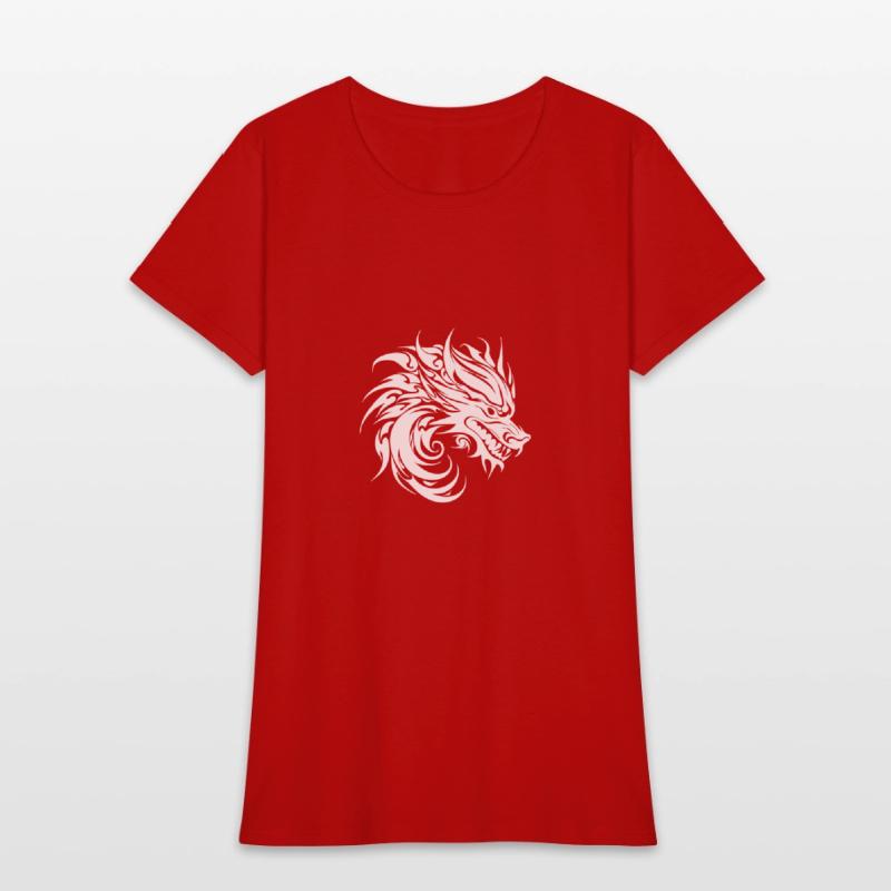 Roaring Chinese Dragon In Tattoo Style