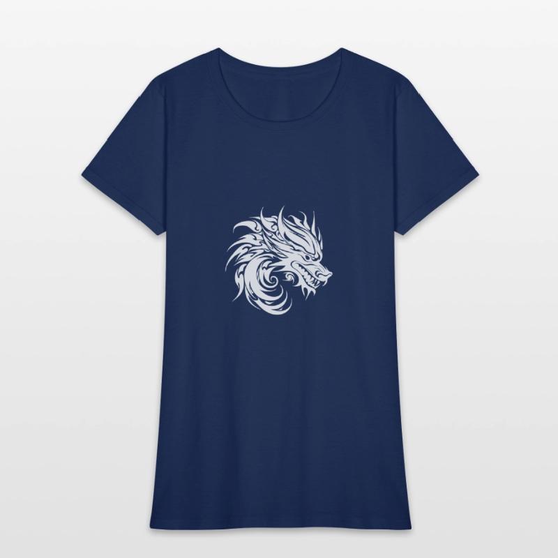 Roaring Chinese Dragon In Tattoo Style