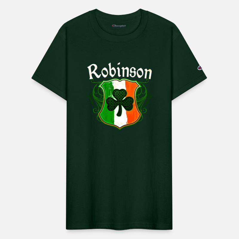 Robinson Irish Surname Ireland Flag Shamrock