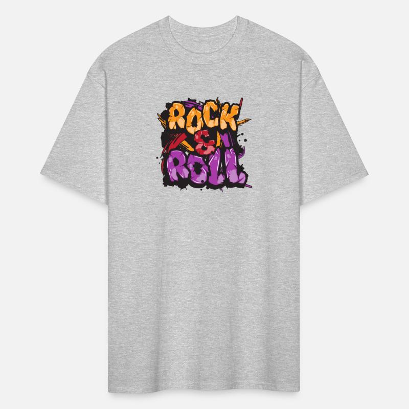 Rock and Roll text art- Graffiti grunge style