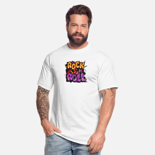 Rock and Roll text art- Graffiti grunge style