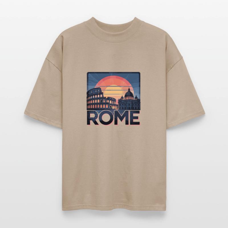 Rome Skyline with Colosseum and St. Peter’s Dome