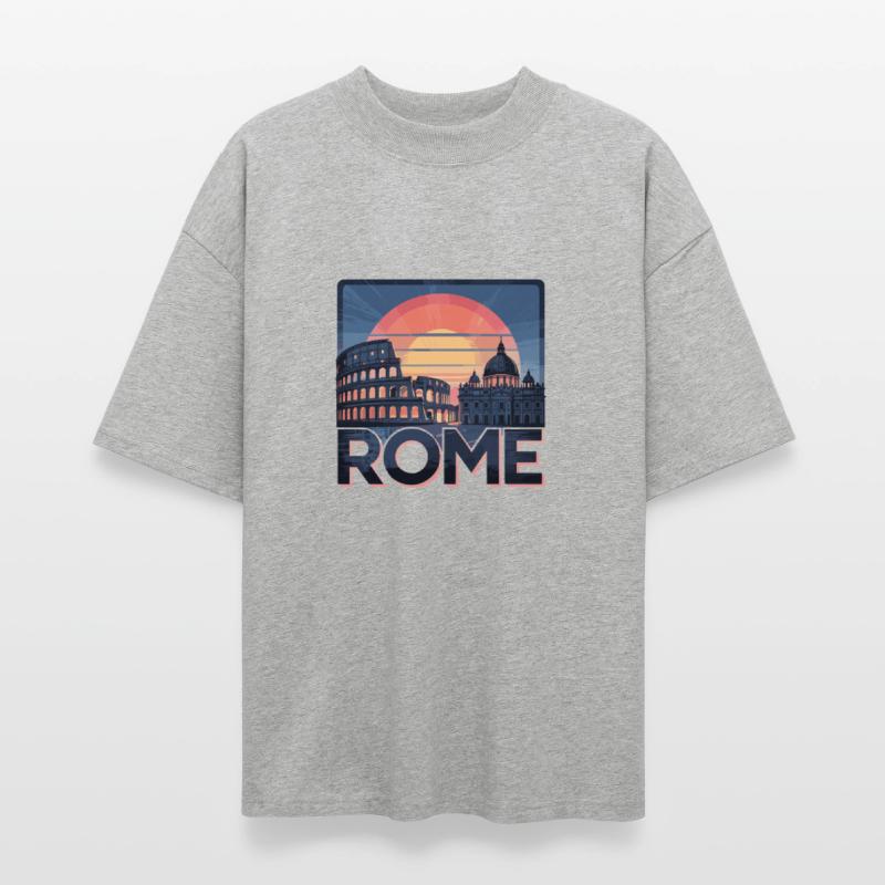 Rome Skyline with Colosseum and St. Peter’s Dome