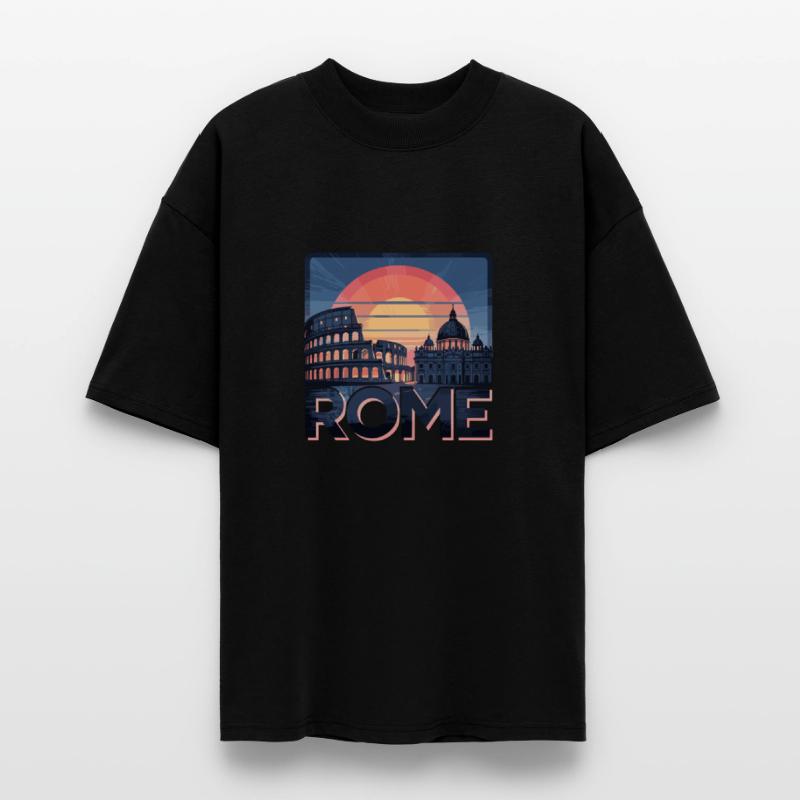 Rome Skyline with Colosseum and St. Peter’s Dome