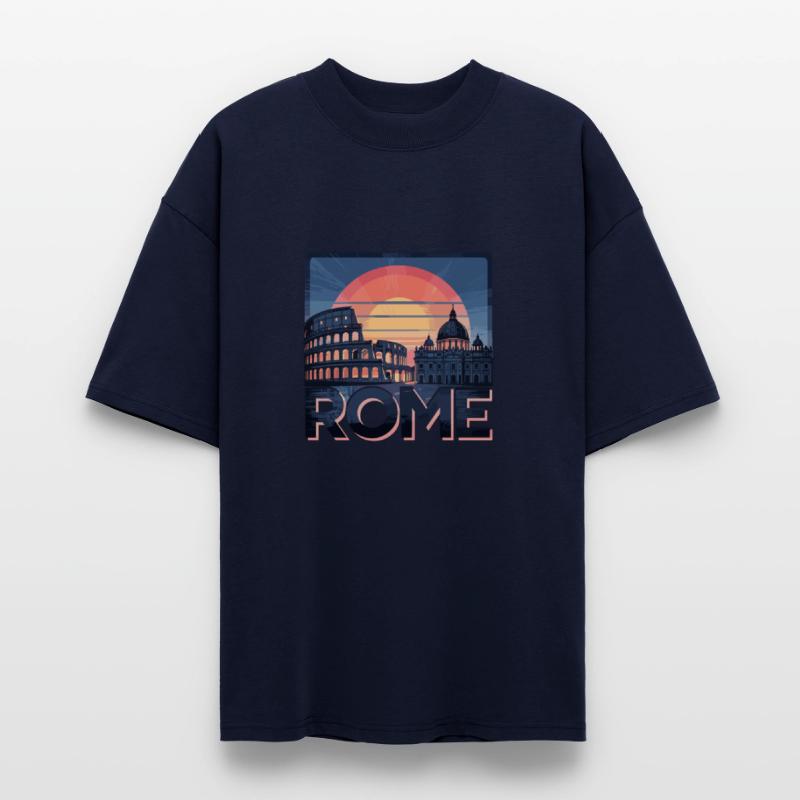 Rome Skyline with Colosseum and St. Peter’s Dome