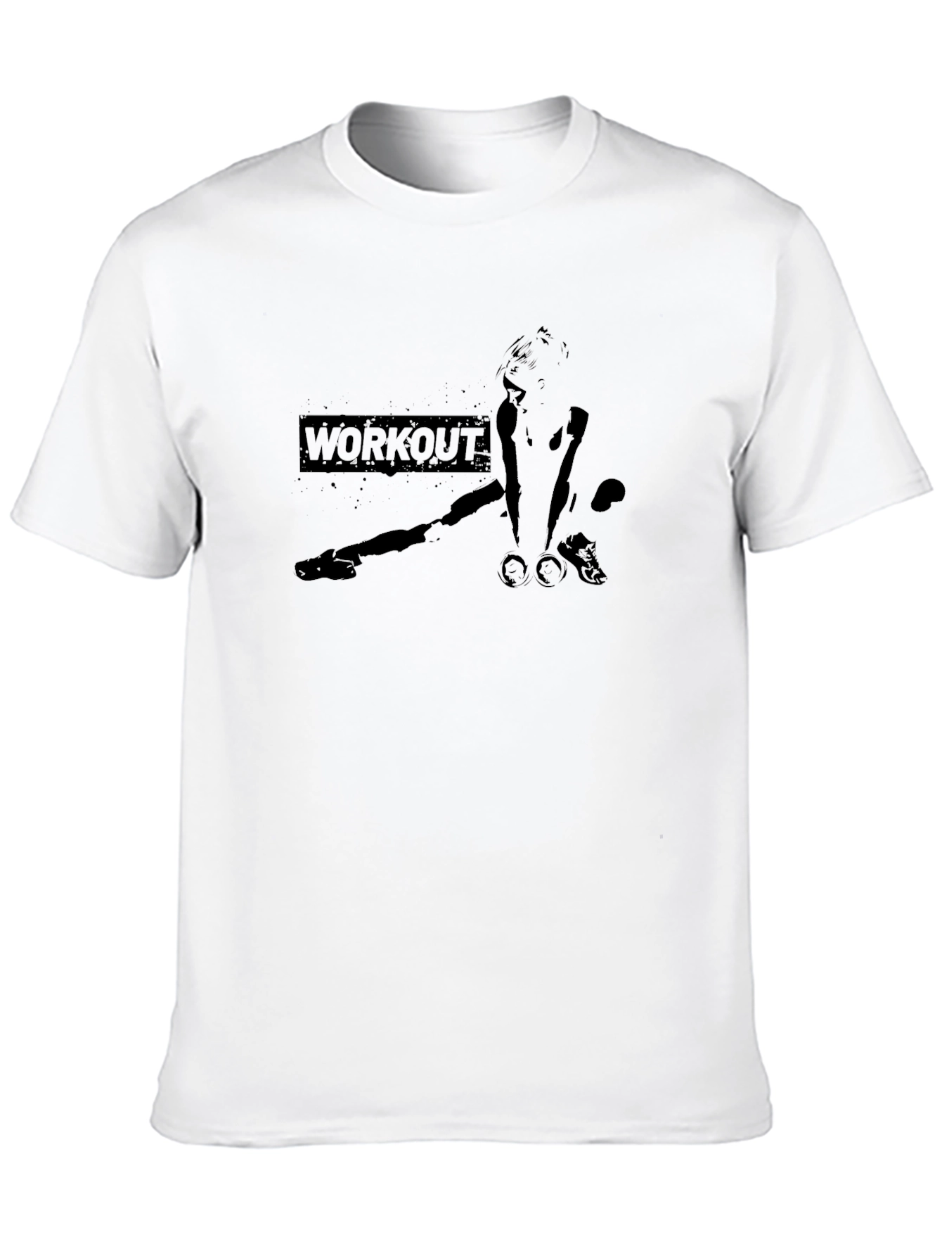 Workout Graphic T-Shirt - Black Fitness Tee