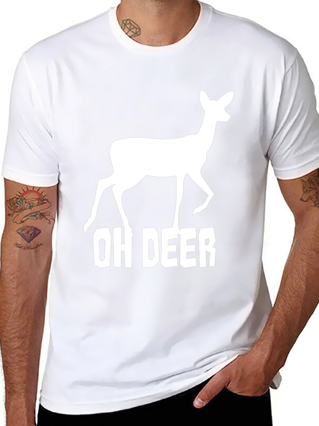 Oh Deer Graphic Tee - Funny Animal T-Shirt