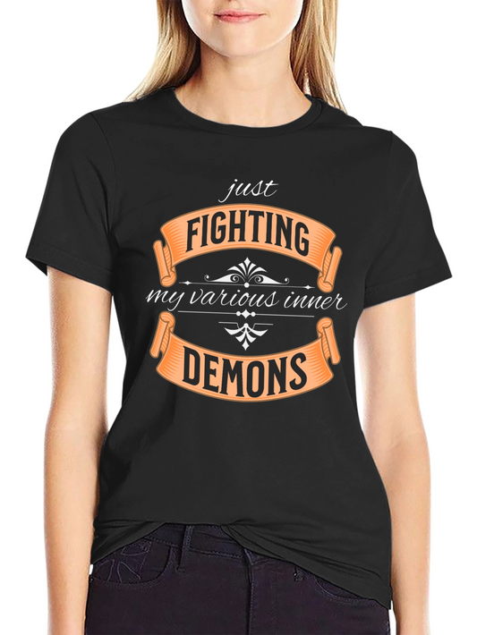 Fighting Inner Demons Graphic T-Shirt - Black Tee