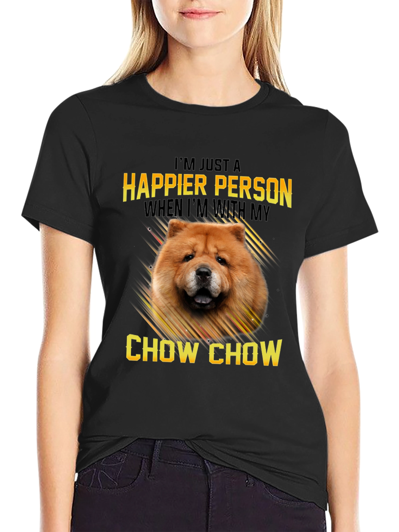 Happier Person Chow Chow T-Shirt