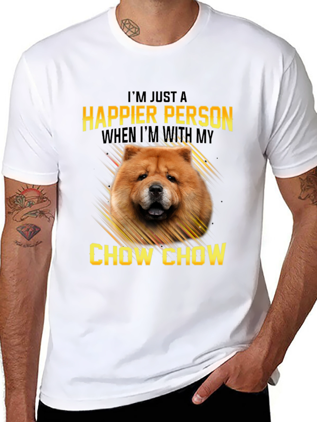 Happier Person Chow Chow T-Shirt