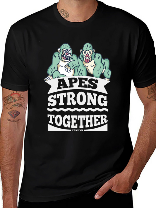 Apes Strong Together Graphic Tee - Black