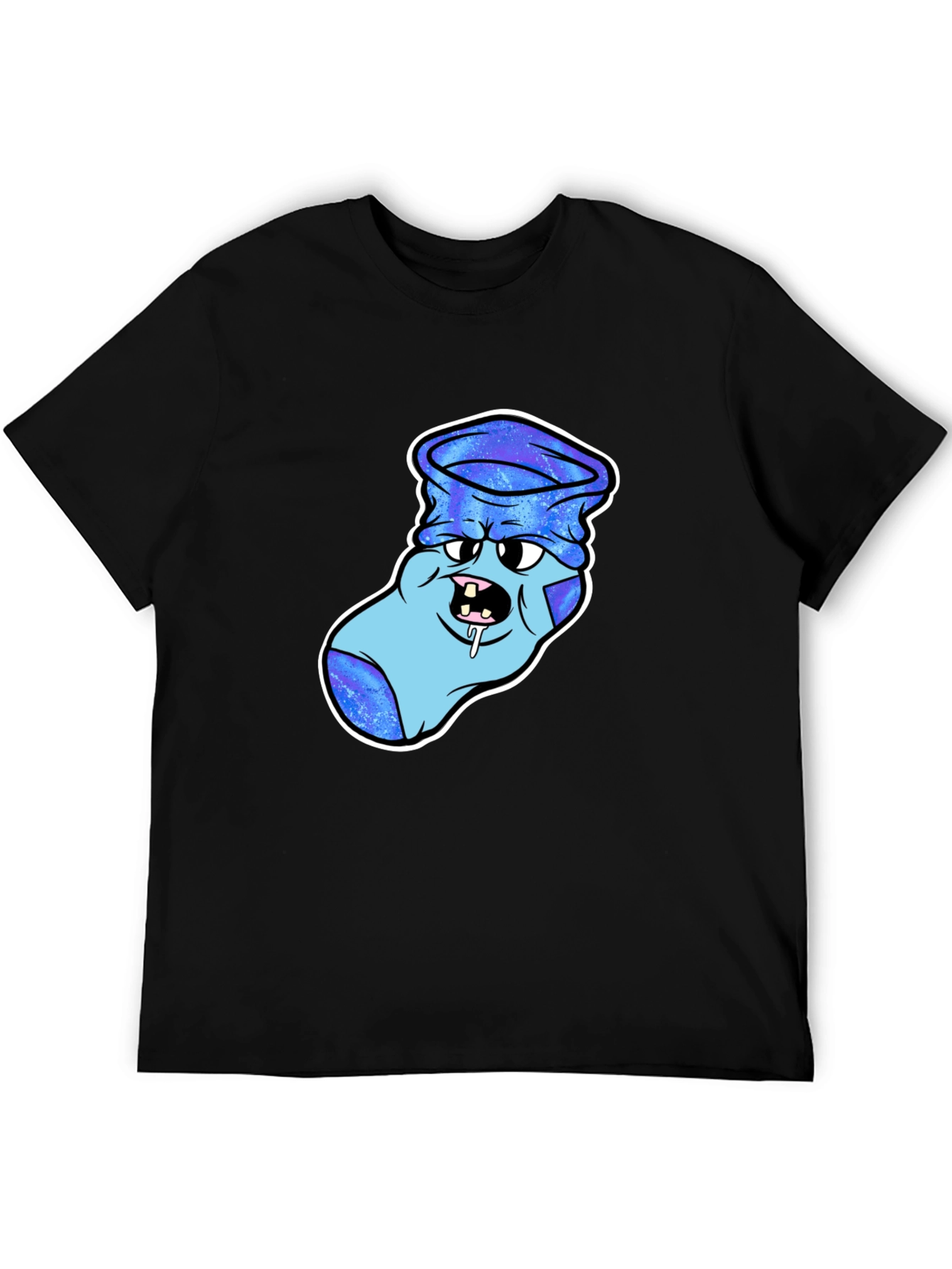 Cartoon Sock Monster Graphic T-Shirt