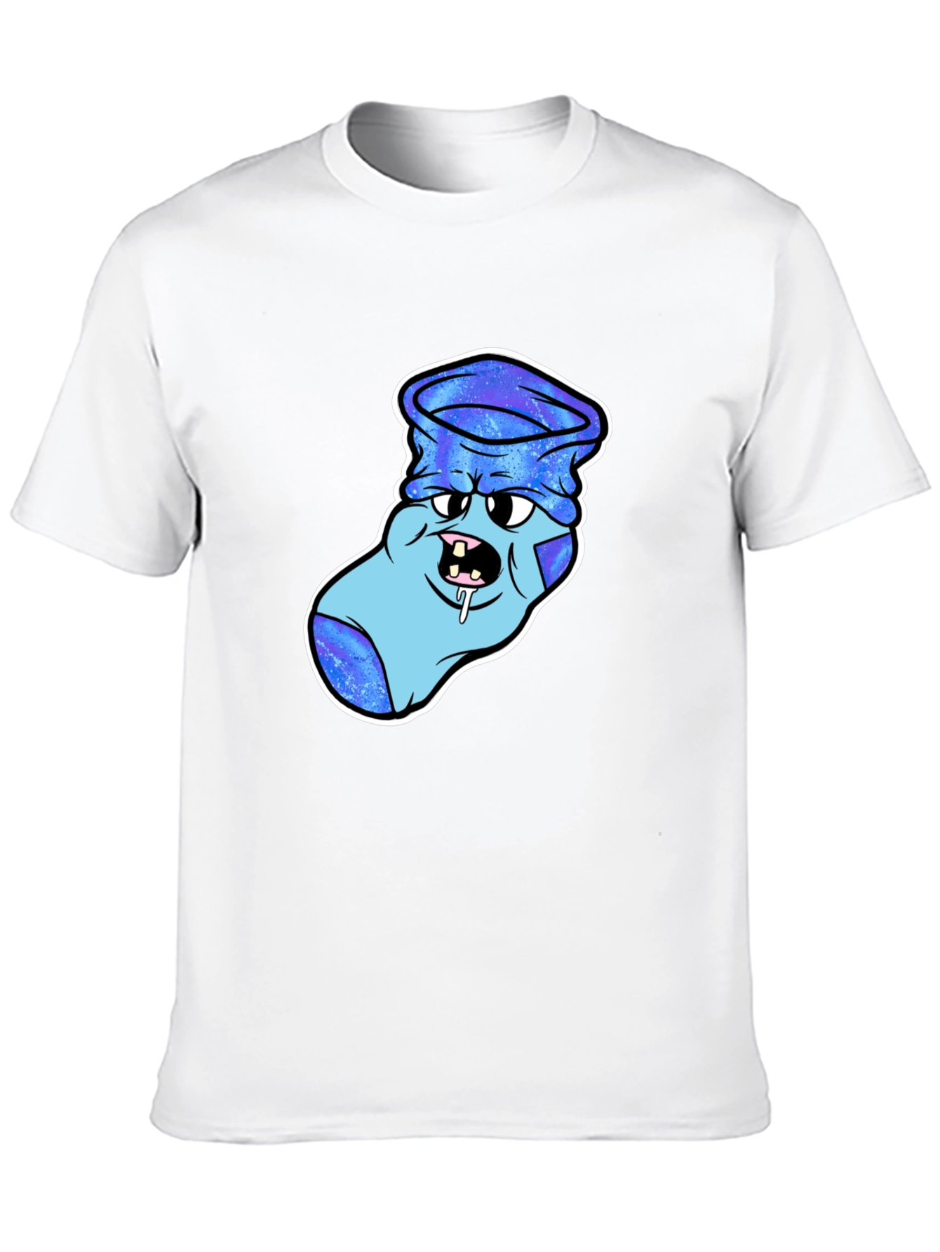 Cartoon Sock Monster Graphic T-Shirt