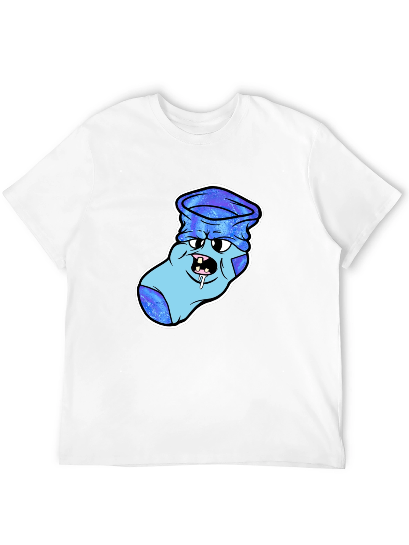 Cartoon Sock Monster Graphic T-Shirt