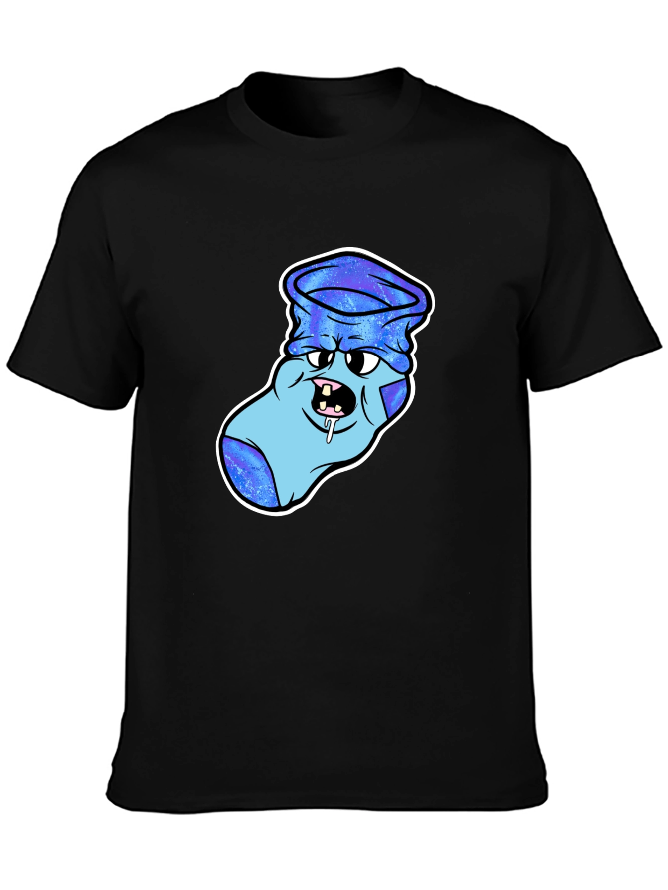 Cartoon Sock Monster Graphic T-Shirt