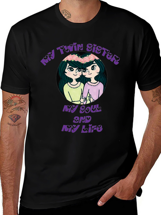 My Twin Sister Soul & Life Black Graphic Tee