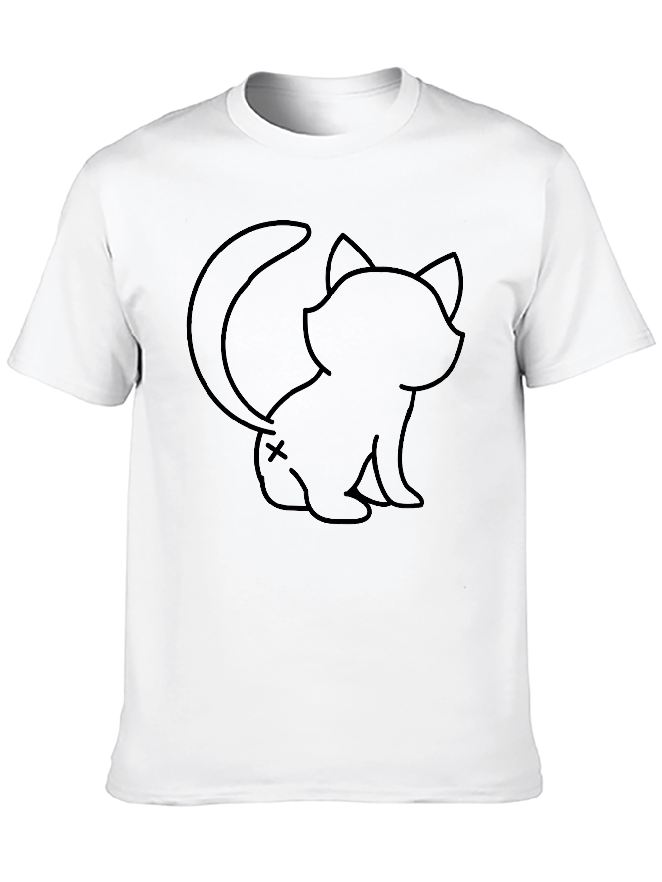 Black Cat Graphic Tee - Funny Cartoon Kitten Shirt