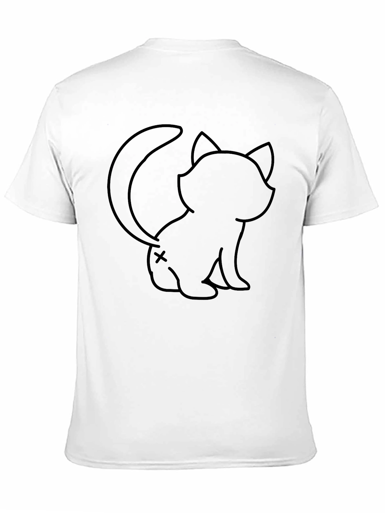 Black Cat Graphic Tee - Funny Cartoon Kitten Shirt