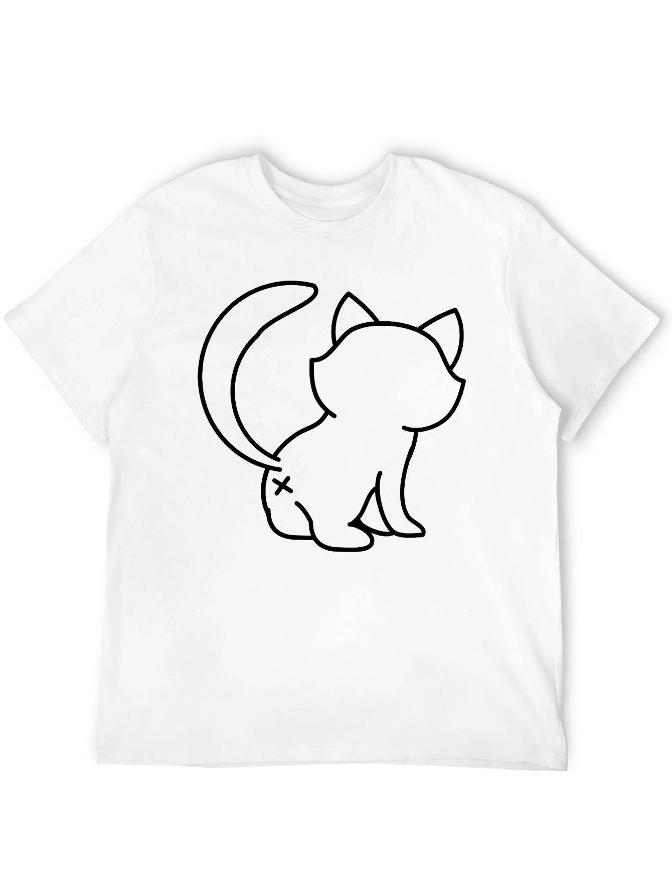 Black Cat Graphic Tee - Funny Cartoon Kitten Shirt