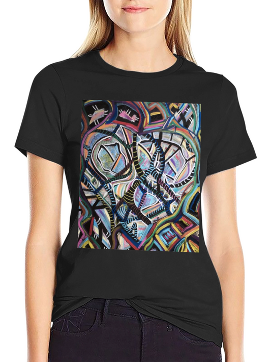 Abstract Art Black T-Shirt - Unique Design